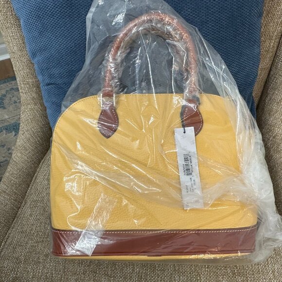 Dooney & Bourke Zip Zip Satchel in Lemon - Picture 2 of 2